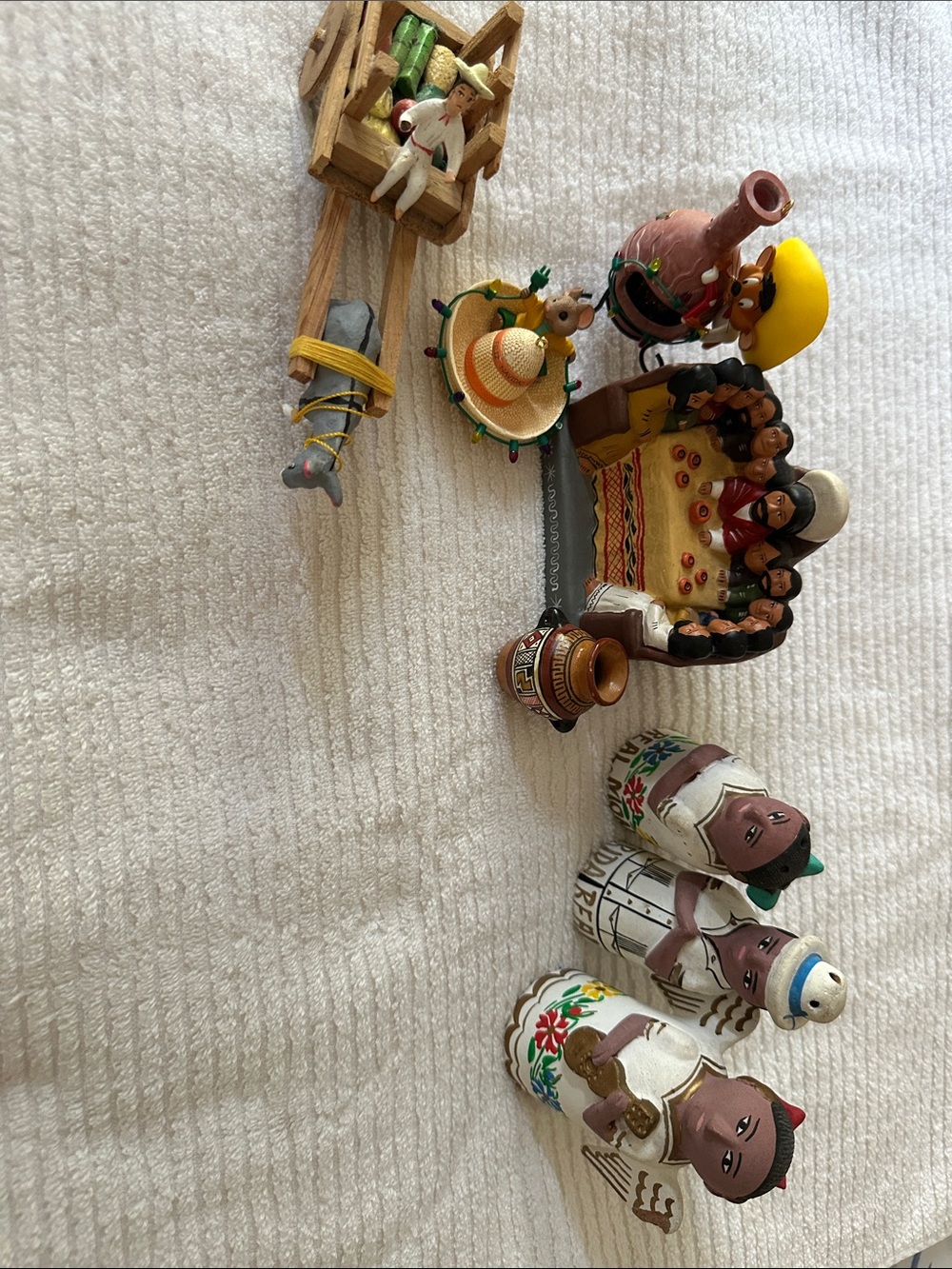 Hand-Painted Ceramic Folk Figurine Collection in Multicolor - Home Accents